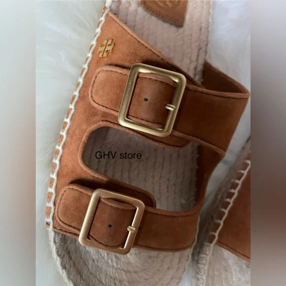 Tory Burch Two band Flat Espadrilles slides - Picture 6 of 6